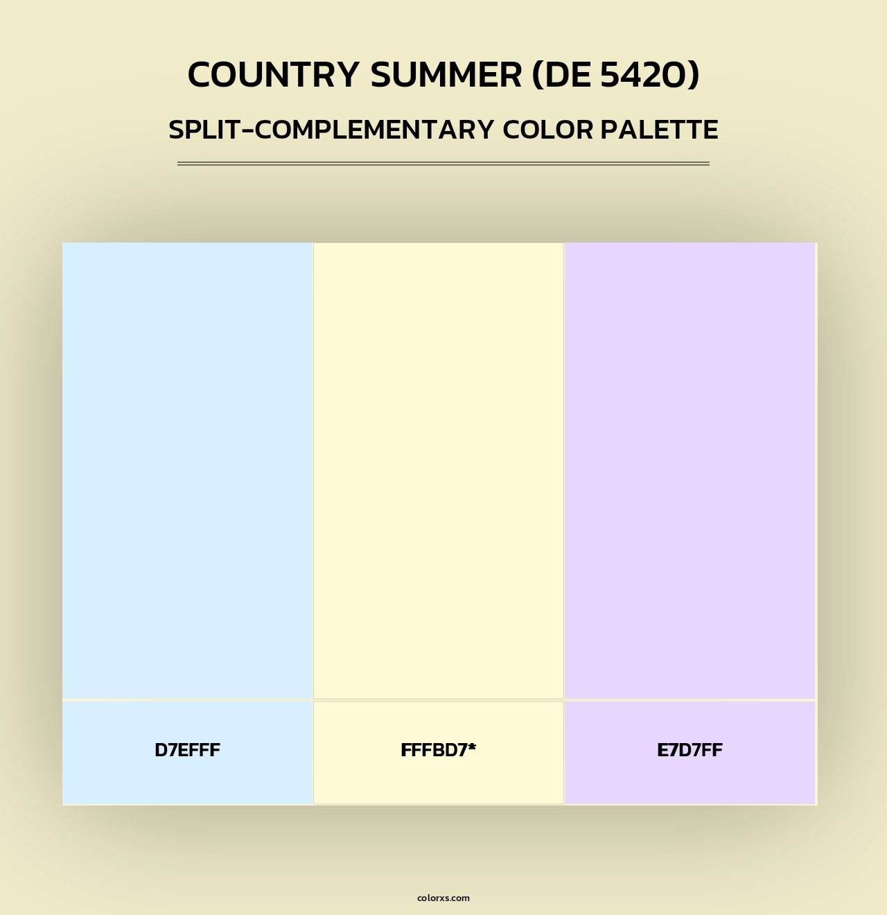 Country Summer (DE 5420) - Split-Complementary Color Palette