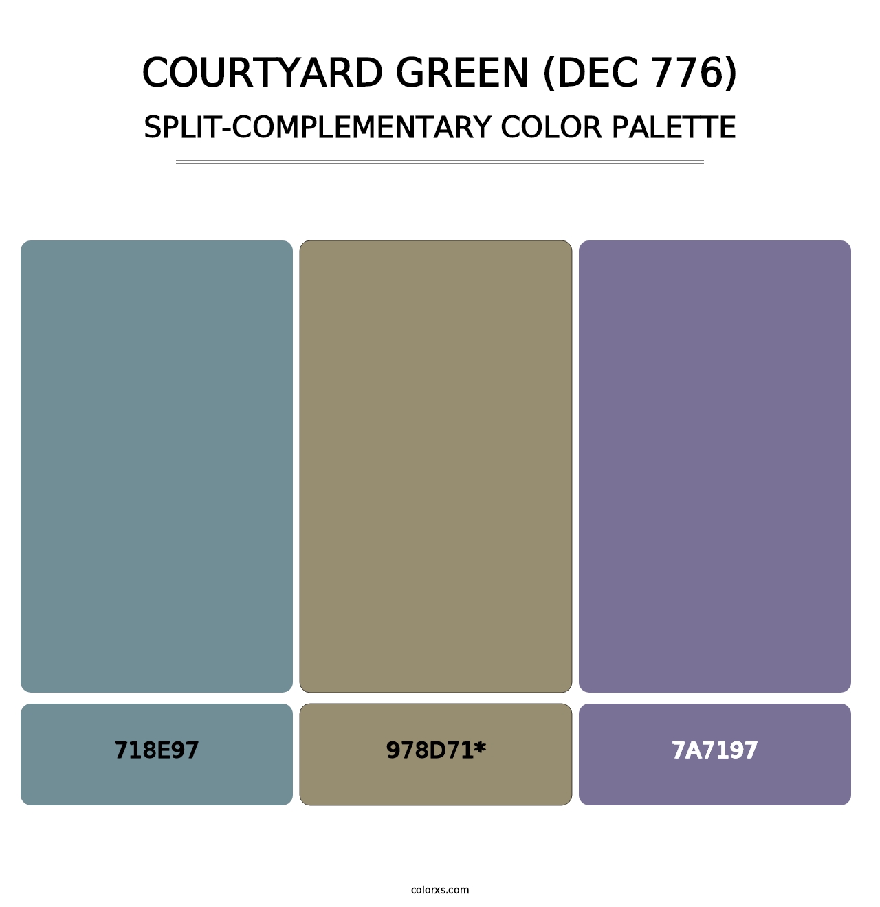 Courtyard Green (DEC 776) - Split-Complementary Color Palette