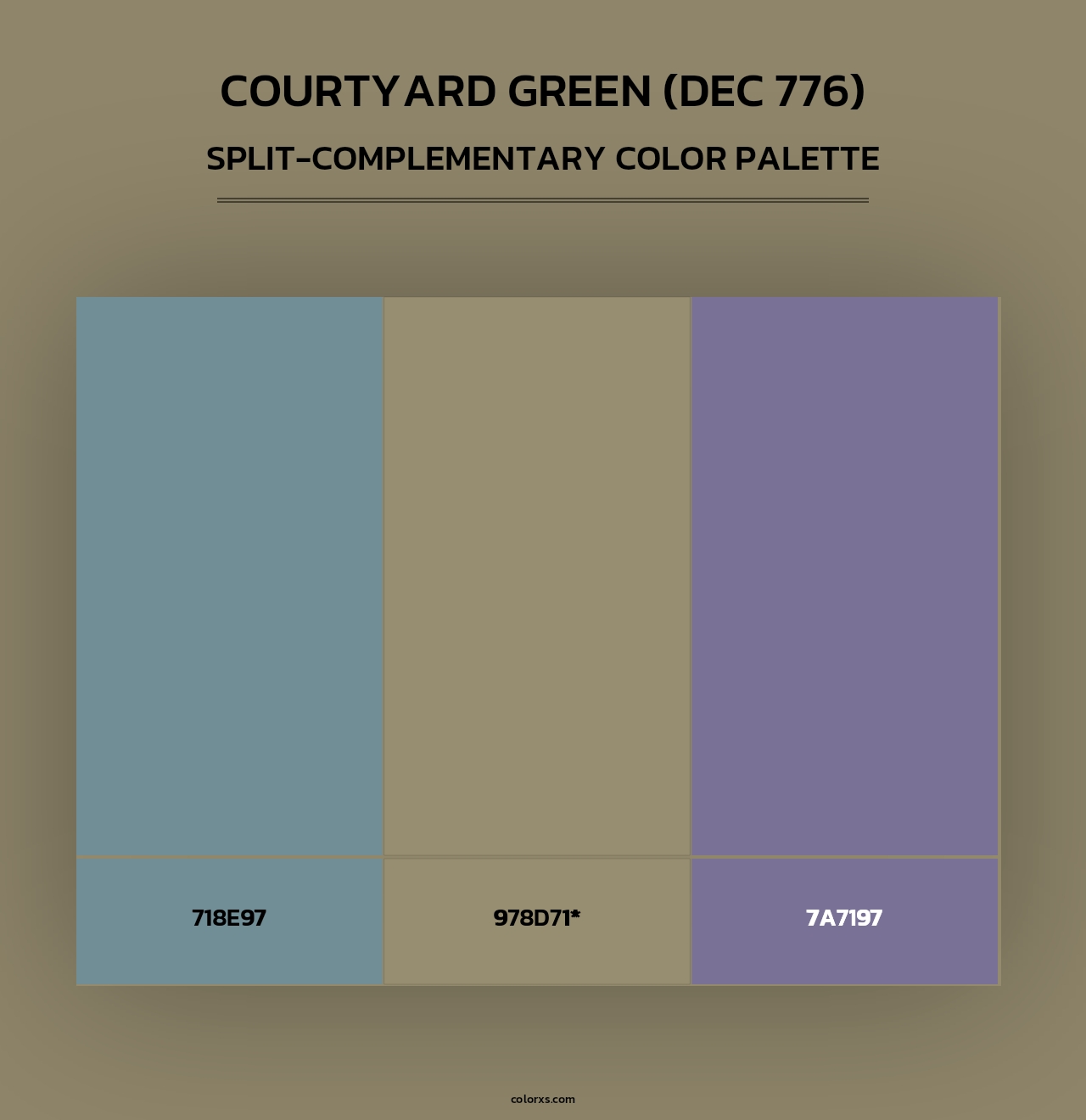 Courtyard Green (DEC 776) - Split-Complementary Color Palette