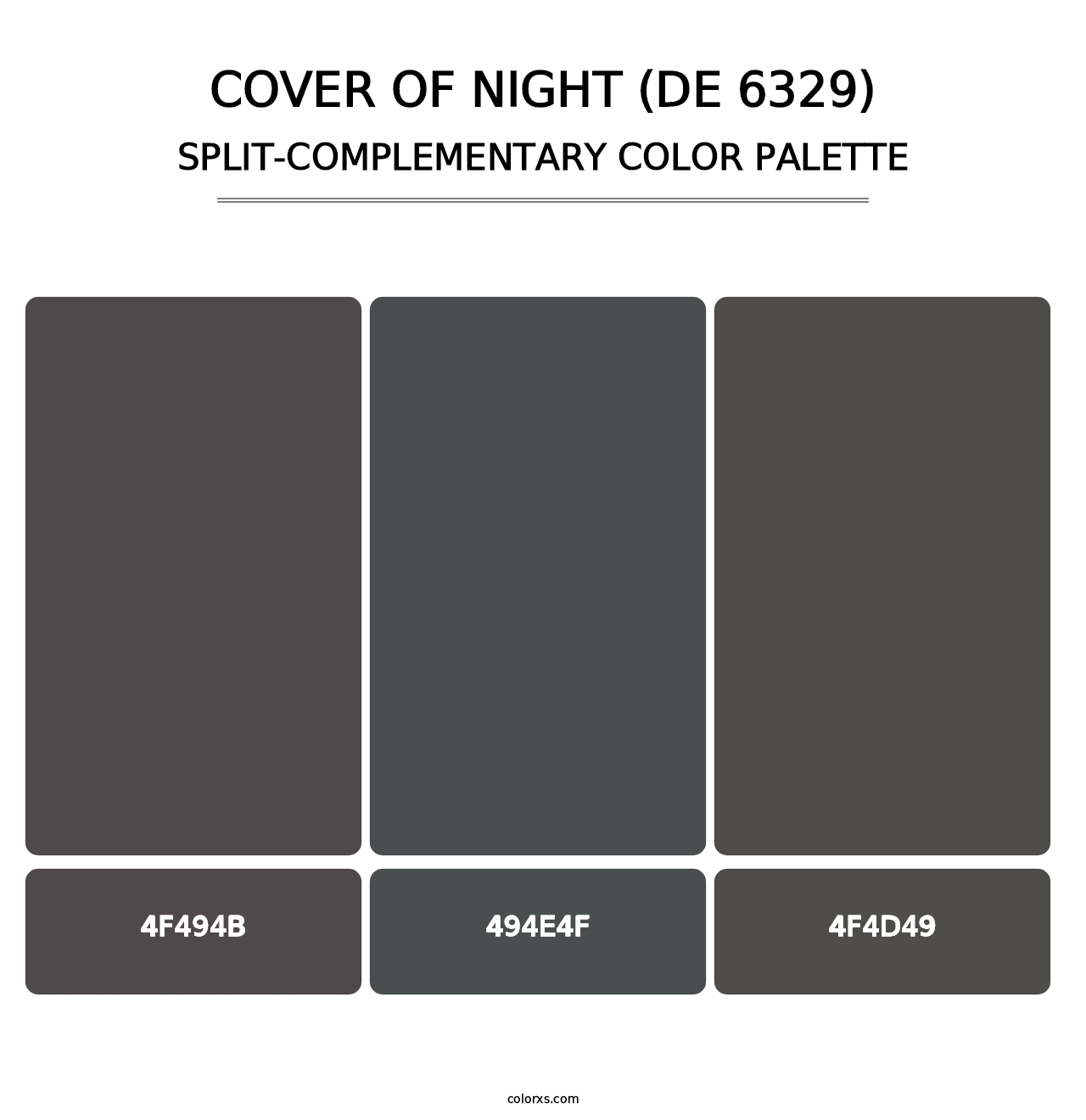 Cover of Night (DE 6329) - Split-Complementary Color Palette