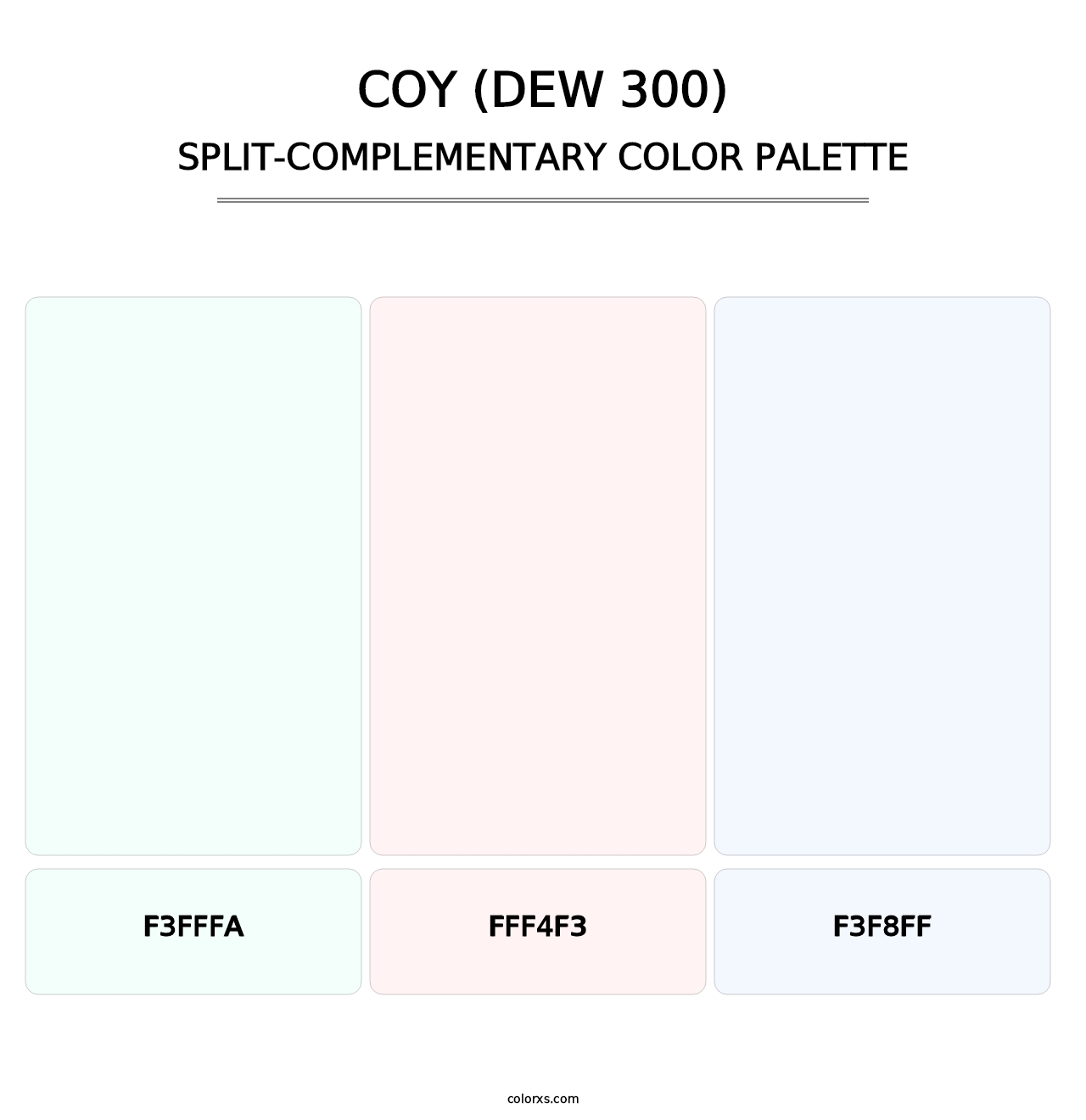 Coy (DEW 300) - Split-Complementary Color Palette