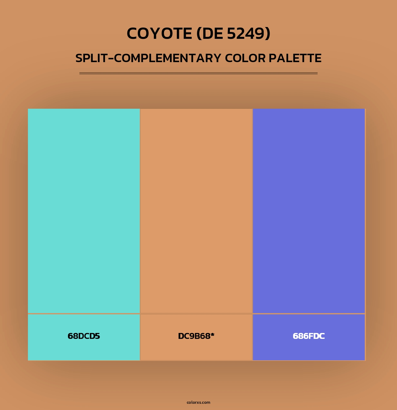 Coyote (DE 5249) - Split-Complementary Color Palette
