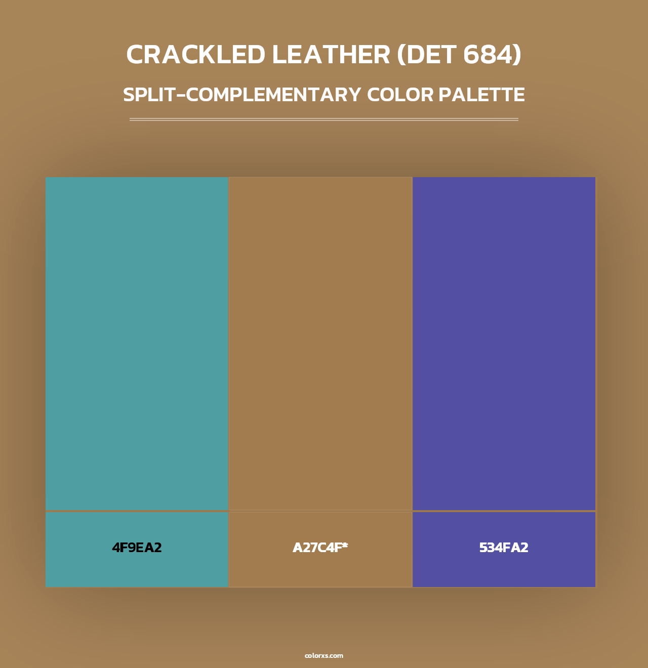 Crackled Leather (DET 684) - Split-Complementary Color Palette