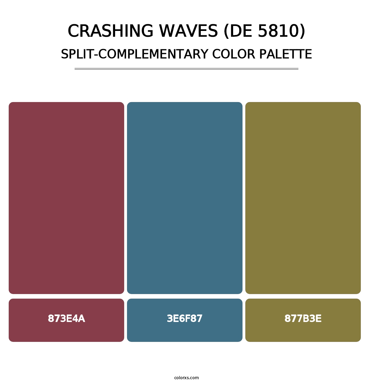 Crashing Waves (DE 5810) - Split-Complementary Color Palette