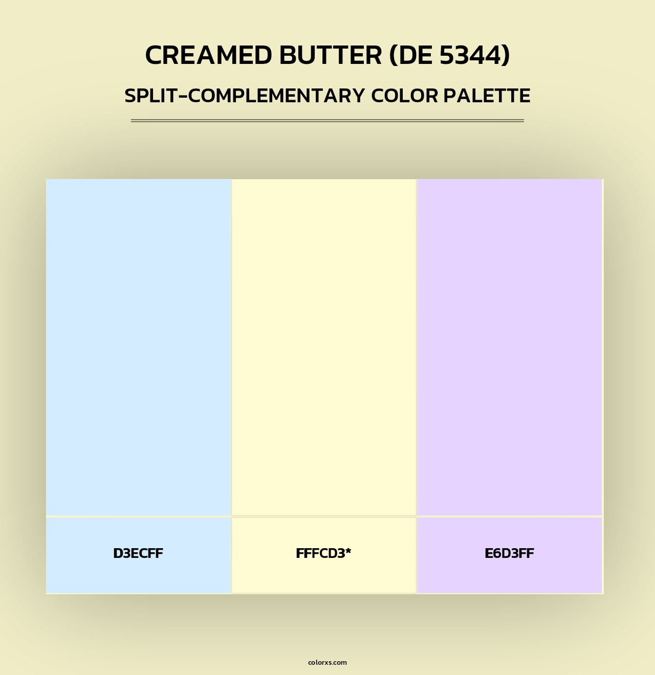 Creamed Butter (DE 5344) - Split-Complementary Color Palette