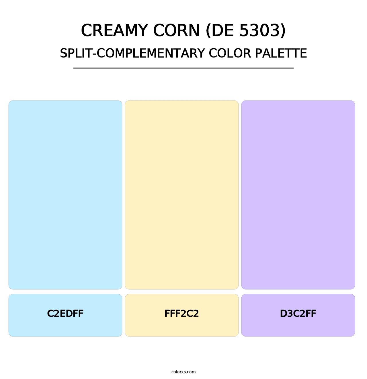 Creamy Corn (DE 5303) - Split-Complementary Color Palette