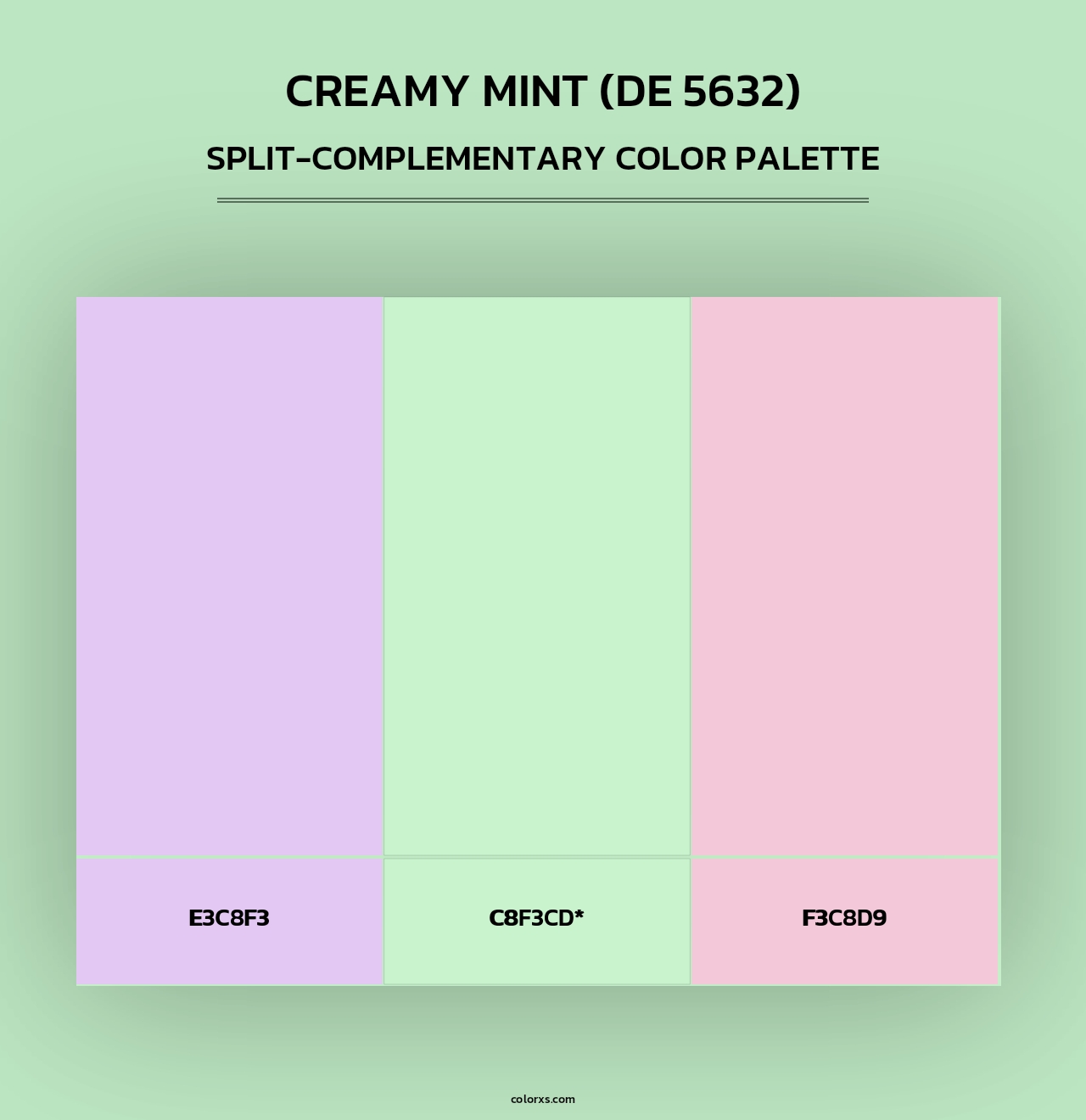 Creamy Mint (DE 5632) - Split-Complementary Color Palette