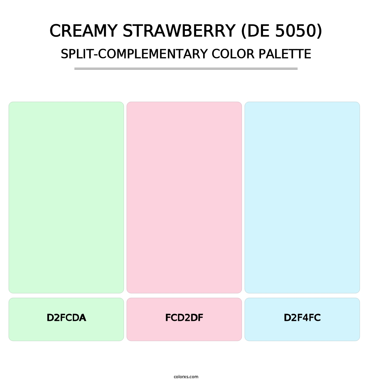 Creamy Strawberry (DE 5050) - Split-Complementary Color Palette
