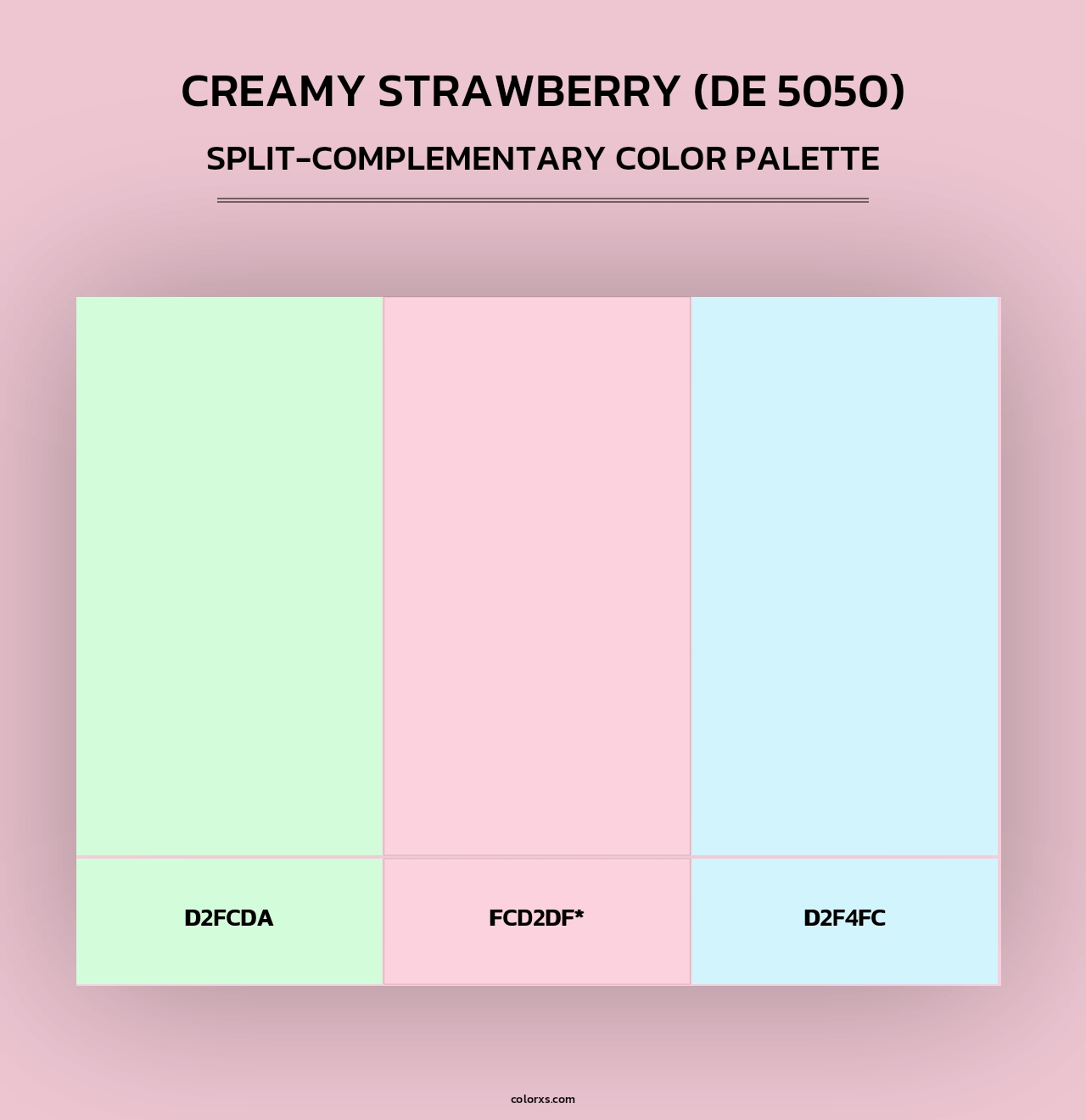 Creamy Strawberry (DE 5050) - Split-Complementary Color Palette