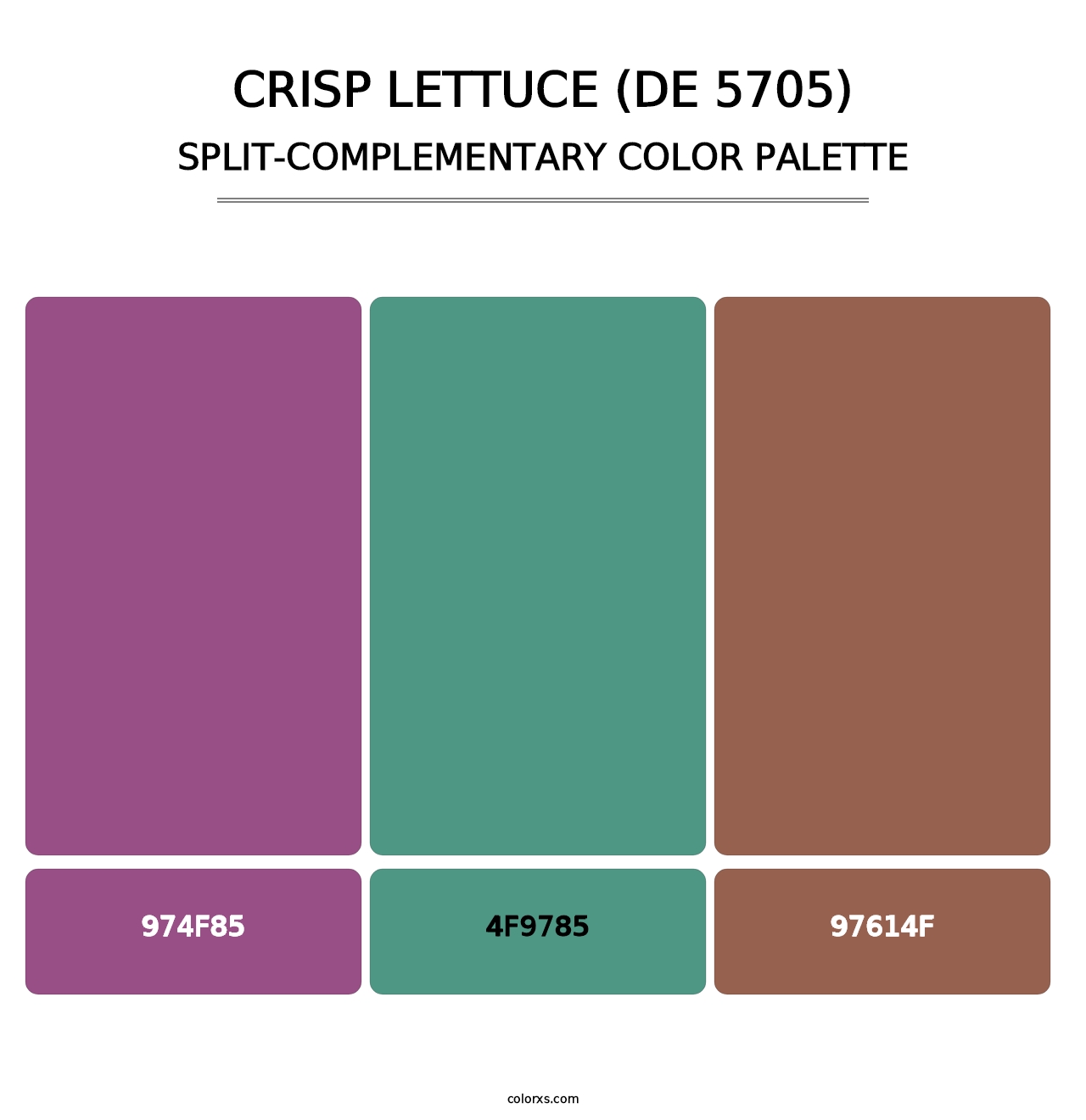 Crisp Lettuce (DE 5705) - Split-Complementary Color Palette