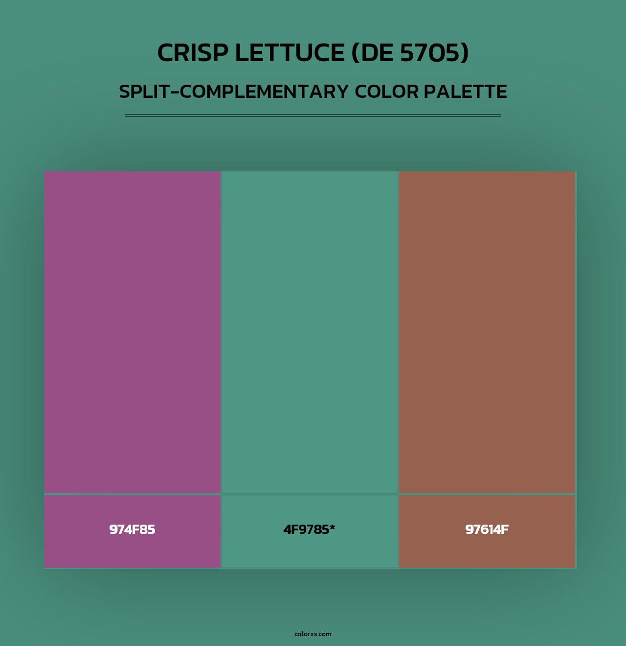 Crisp Lettuce (DE 5705) - Split-Complementary Color Palette