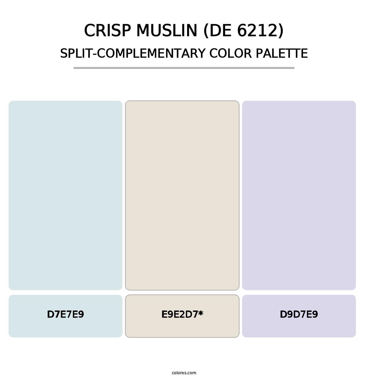 Crisp Muslin (DE 6212) - Split-Complementary Color Palette