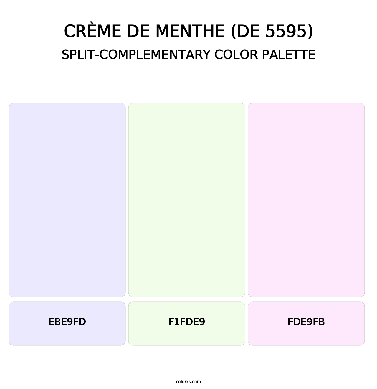 Crème de Menthe (DE 5595) - Split-Complementary Color Palette