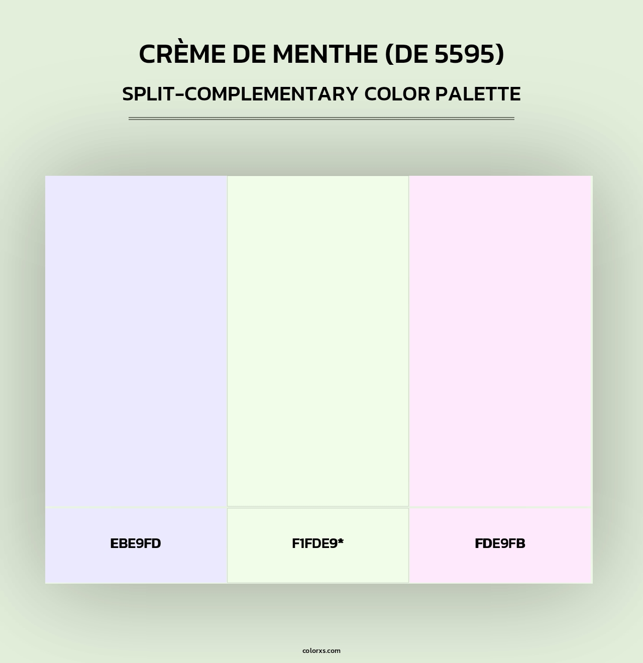 Crème de Menthe (DE 5595) - Split-Complementary Color Palette