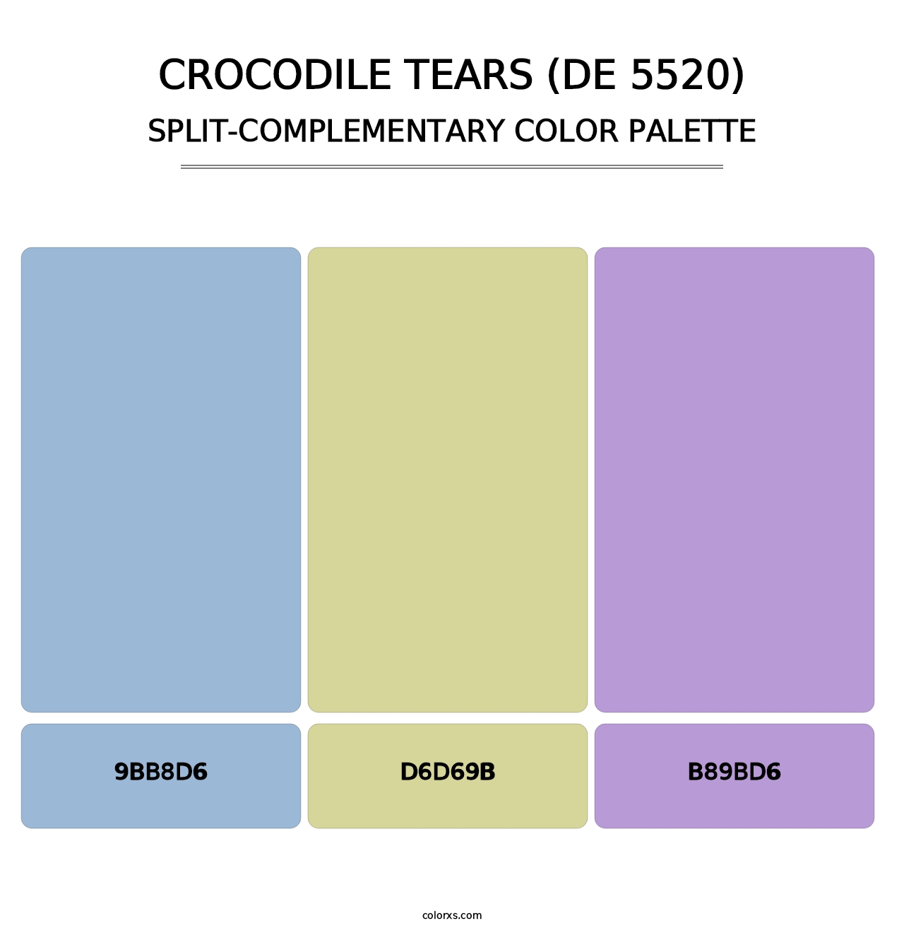Crocodile Tears (DE 5520) - Split-Complementary Color Palette