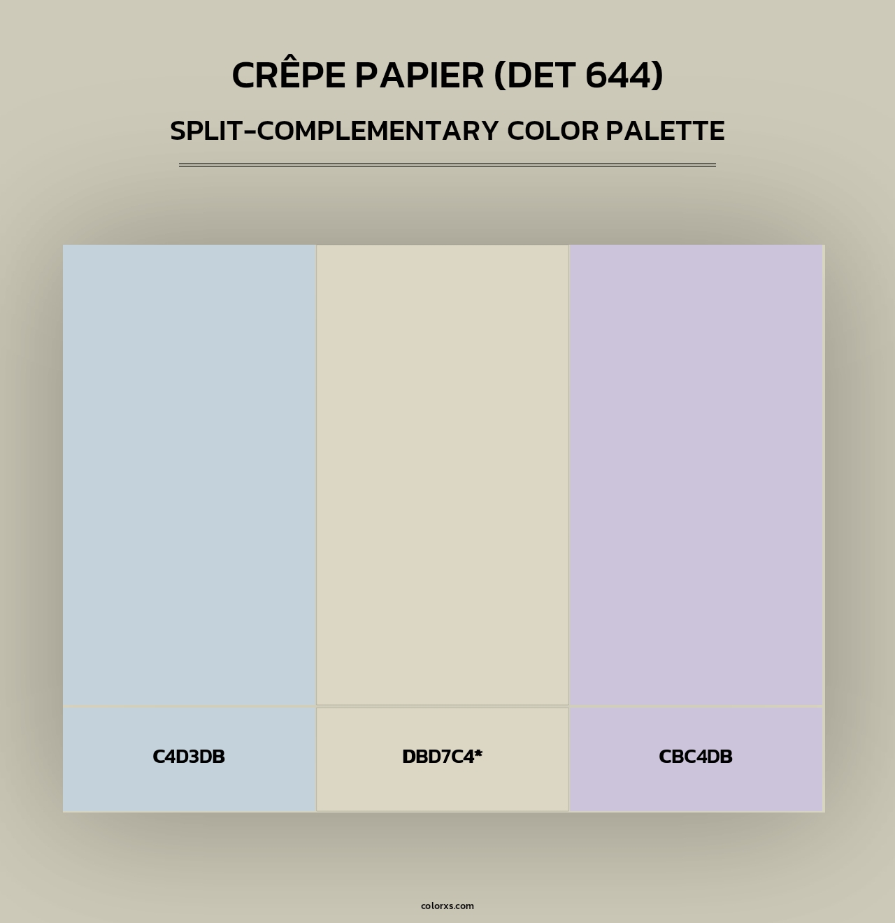 Crêpe Papier (DET 644) - Split-Complementary Color Palette