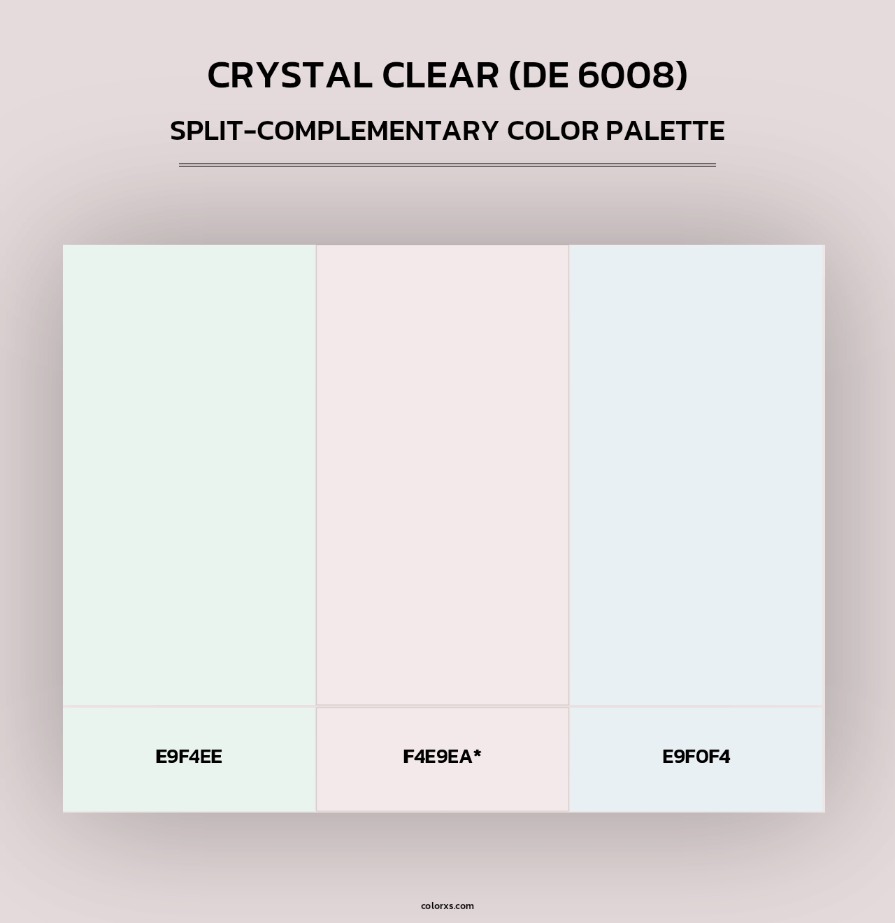 Crystal Clear (DE 6008) - Split-Complementary Color Palette