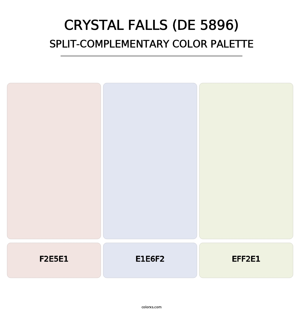 Crystal Falls (DE 5896) - Split-Complementary Color Palette