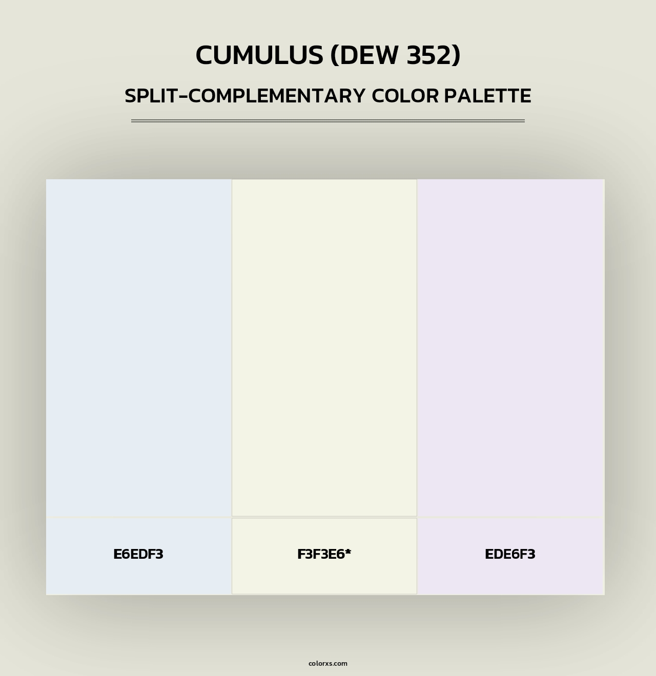 Cumulus (DEW 352) - Split-Complementary Color Palette