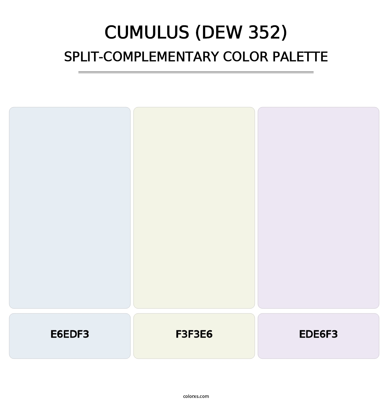 Cumulus (DEW 352) - Split-Complementary Color Palette