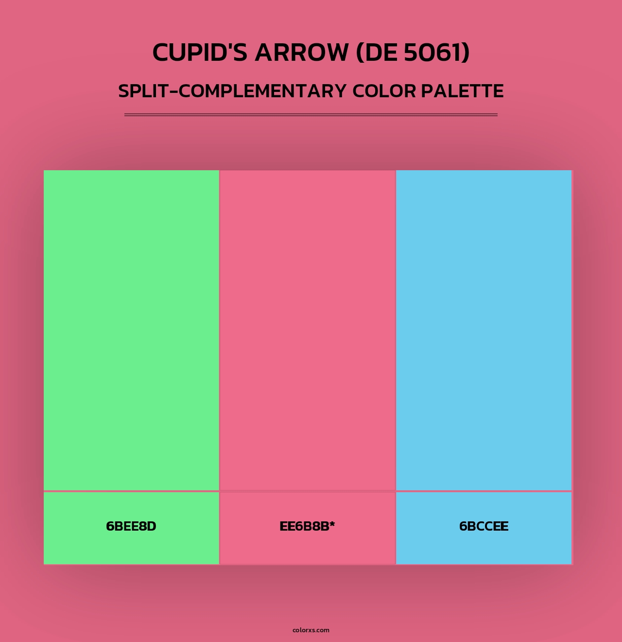 Cupid's Arrow (DE 5061) - Split-Complementary Color Palette