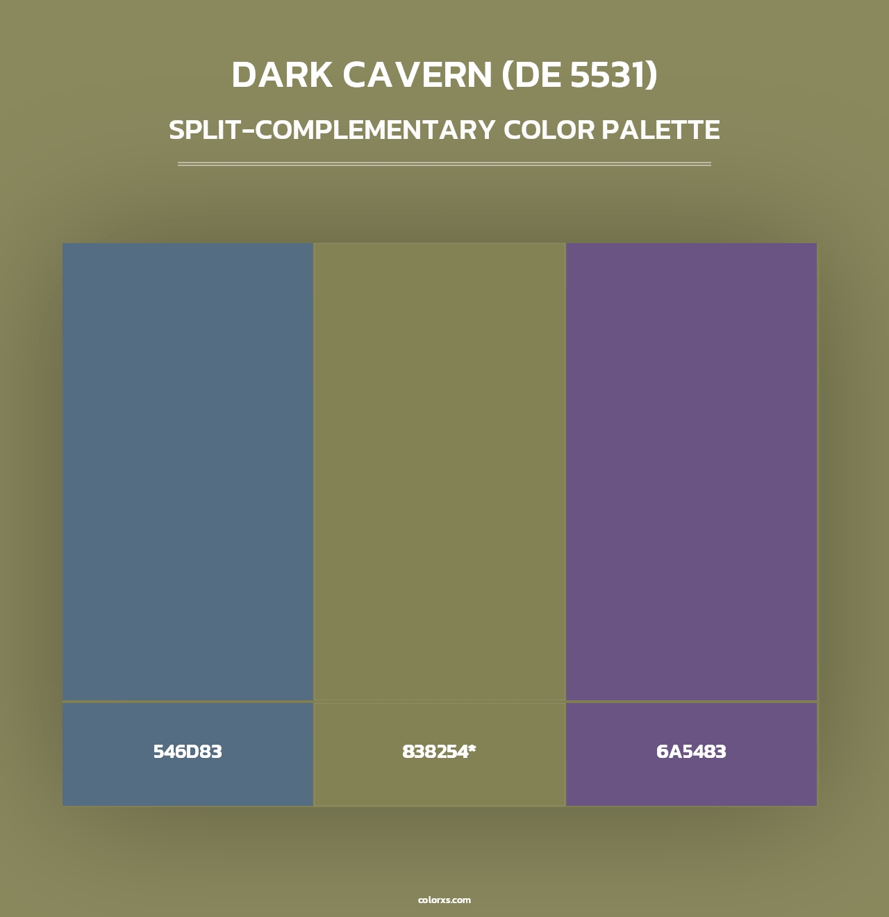 Dark Cavern (DE 5531) - Split-Complementary Color Palette