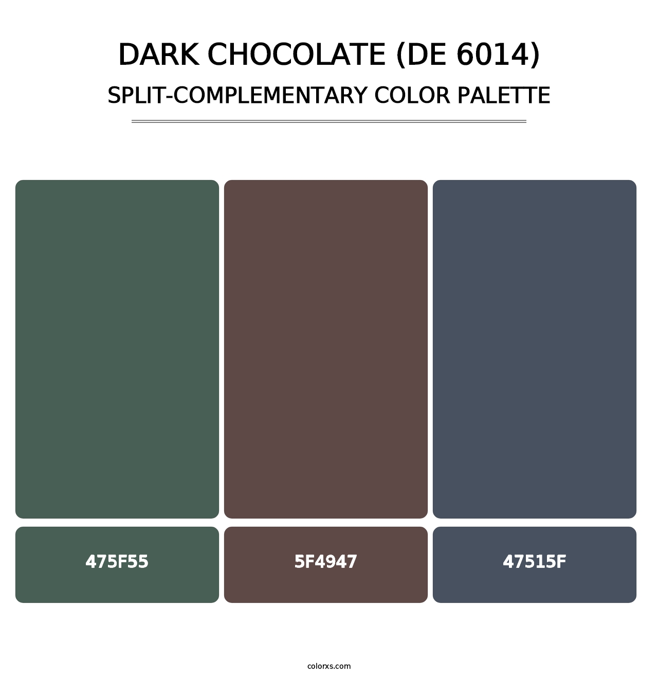 Dark Chocolate (DE 6014) - Split-Complementary Color Palette
