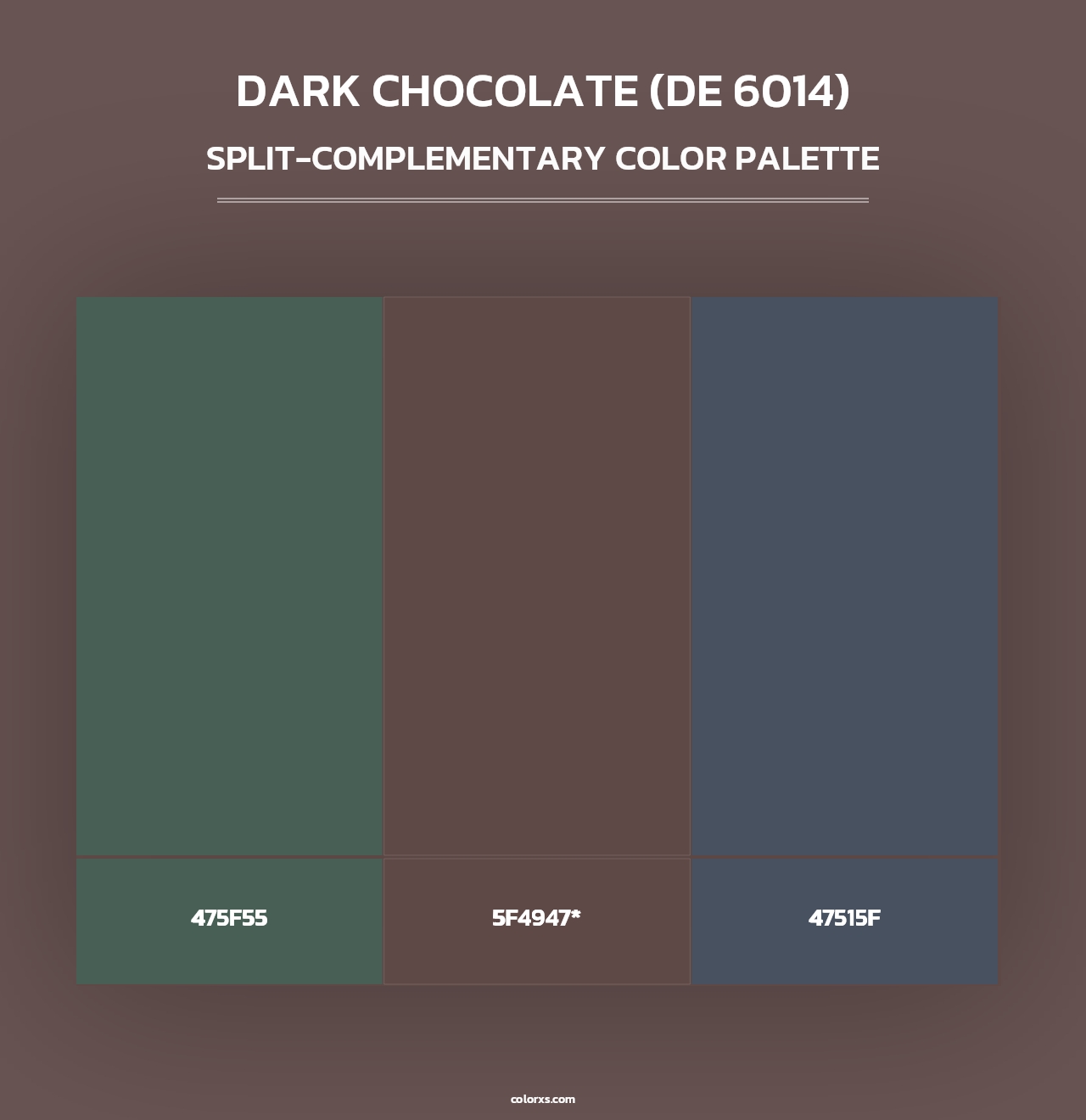 Dark Chocolate (DE 6014) - Split-Complementary Color Palette