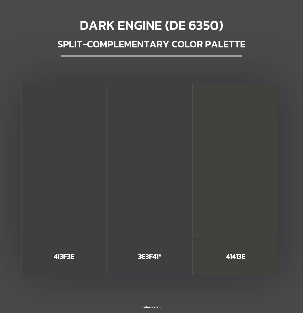 Dark Engine (DE 6350) - Split-Complementary Color Palette