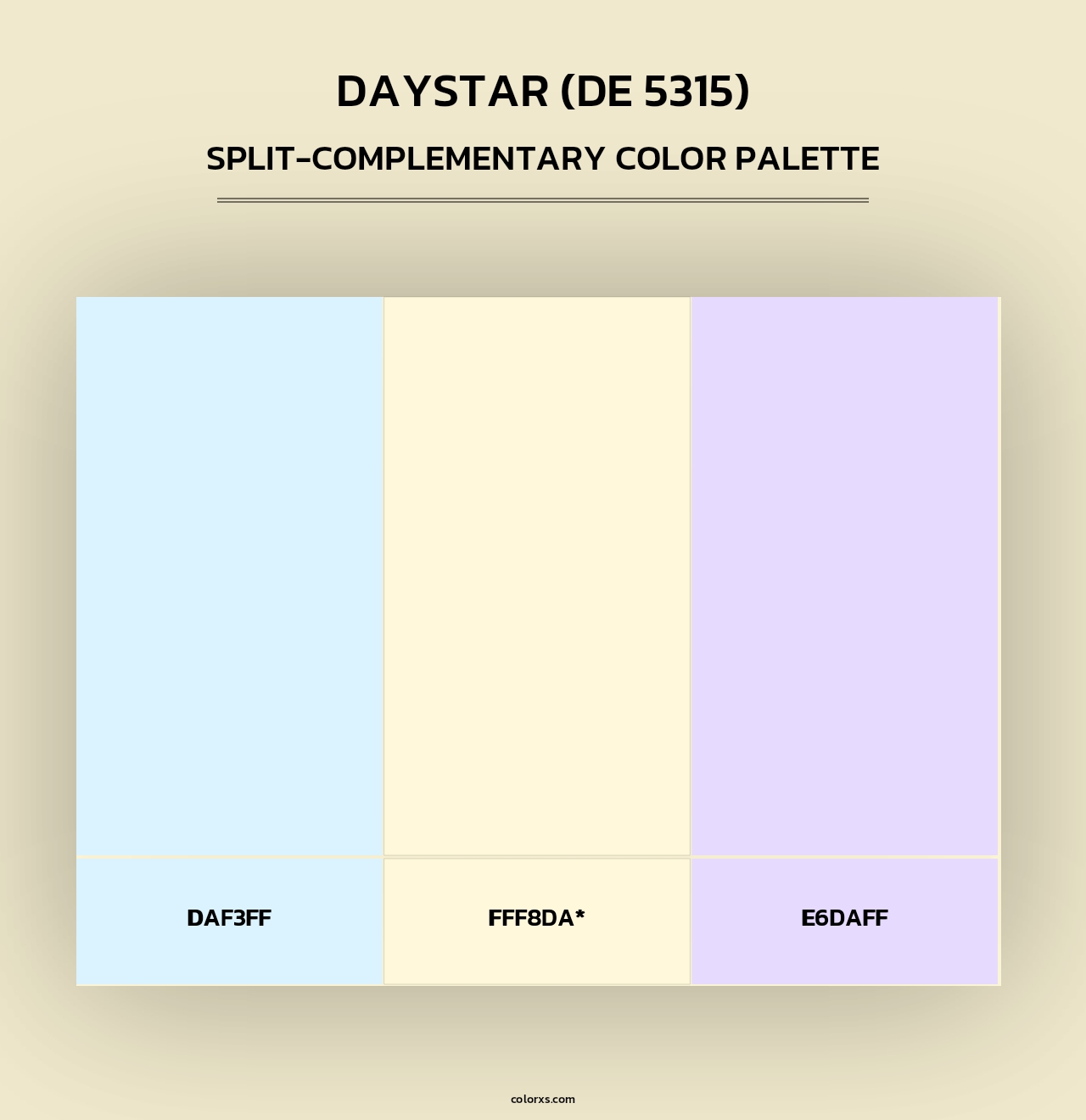 Daystar (DE 5315) - Split-Complementary Color Palette