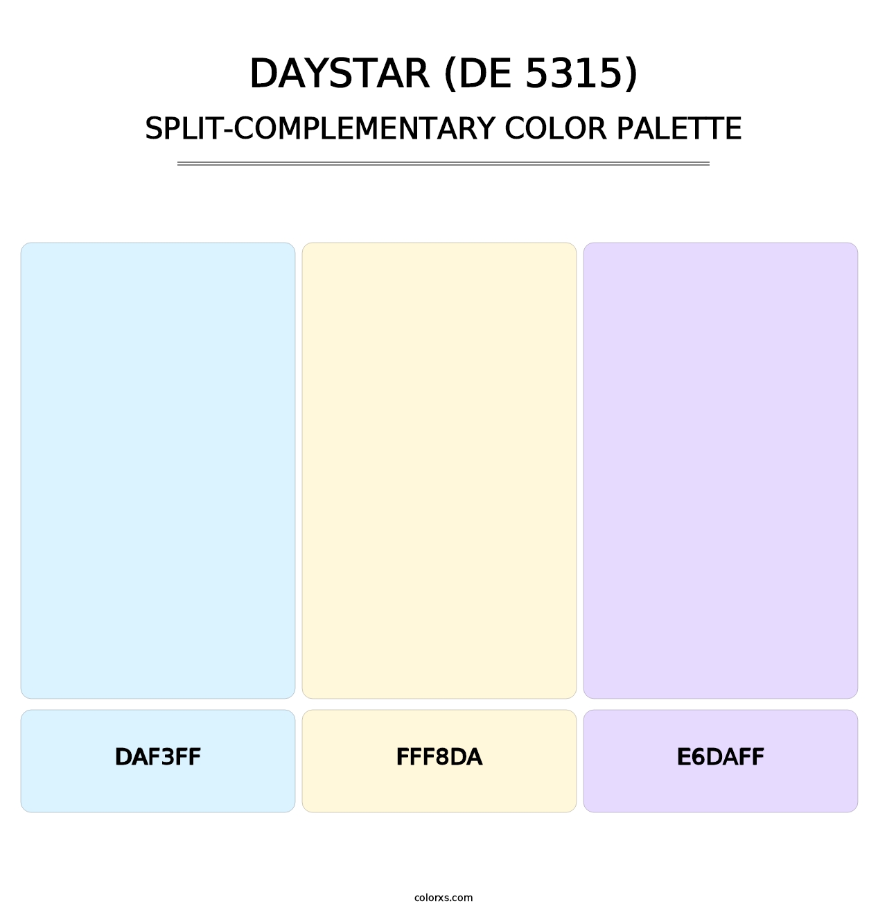 Daystar (DE 5315) - Split-Complementary Color Palette