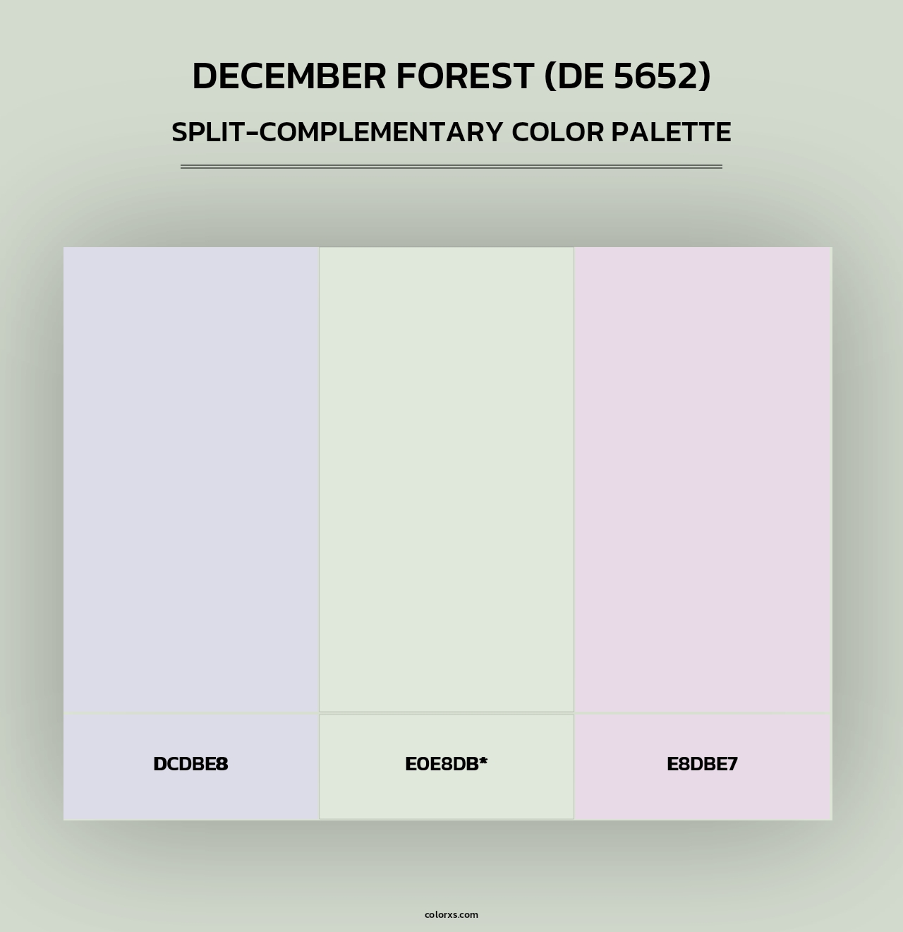 December Forest (DE 5652) - Split-Complementary Color Palette