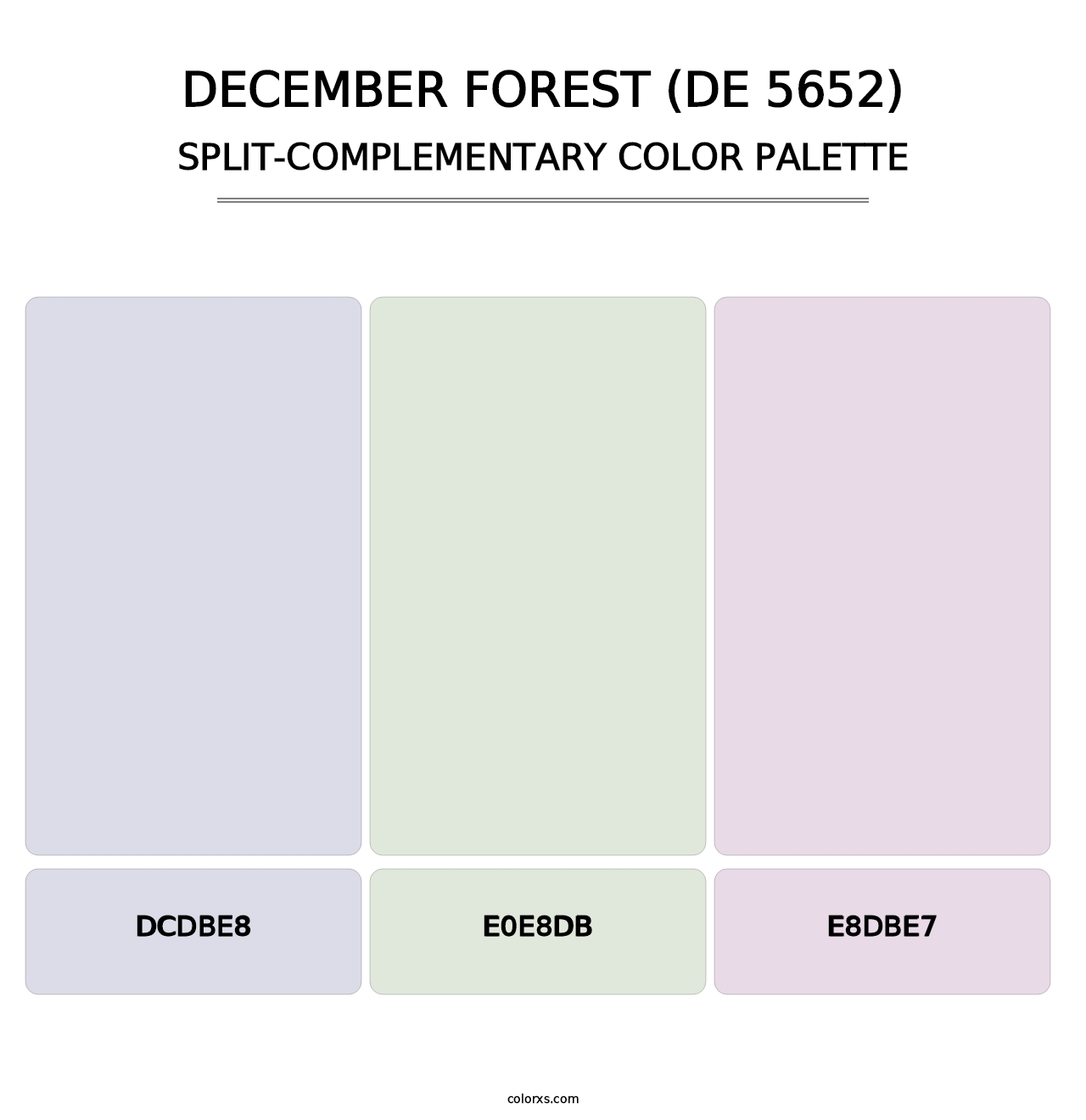 December Forest (DE 5652) - Split-Complementary Color Palette