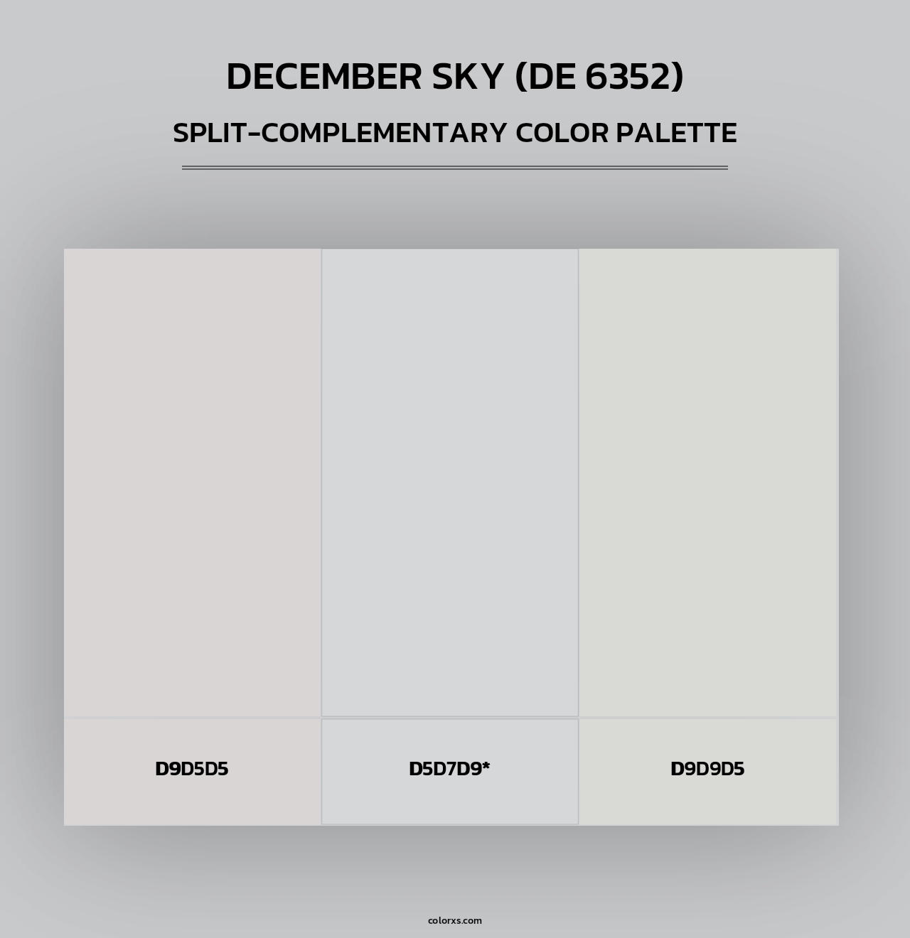 December Sky (DE 6352) - Split-Complementary Color Palette