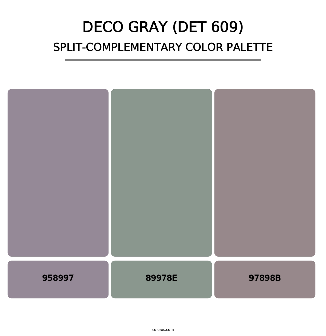 Deco Gray (DET 609) - Split-Complementary Color Palette