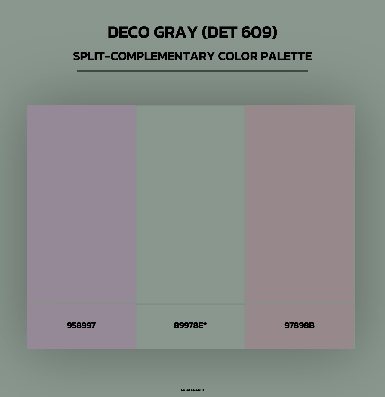Deco Gray (DET 609) - Split-Complementary Color Palette