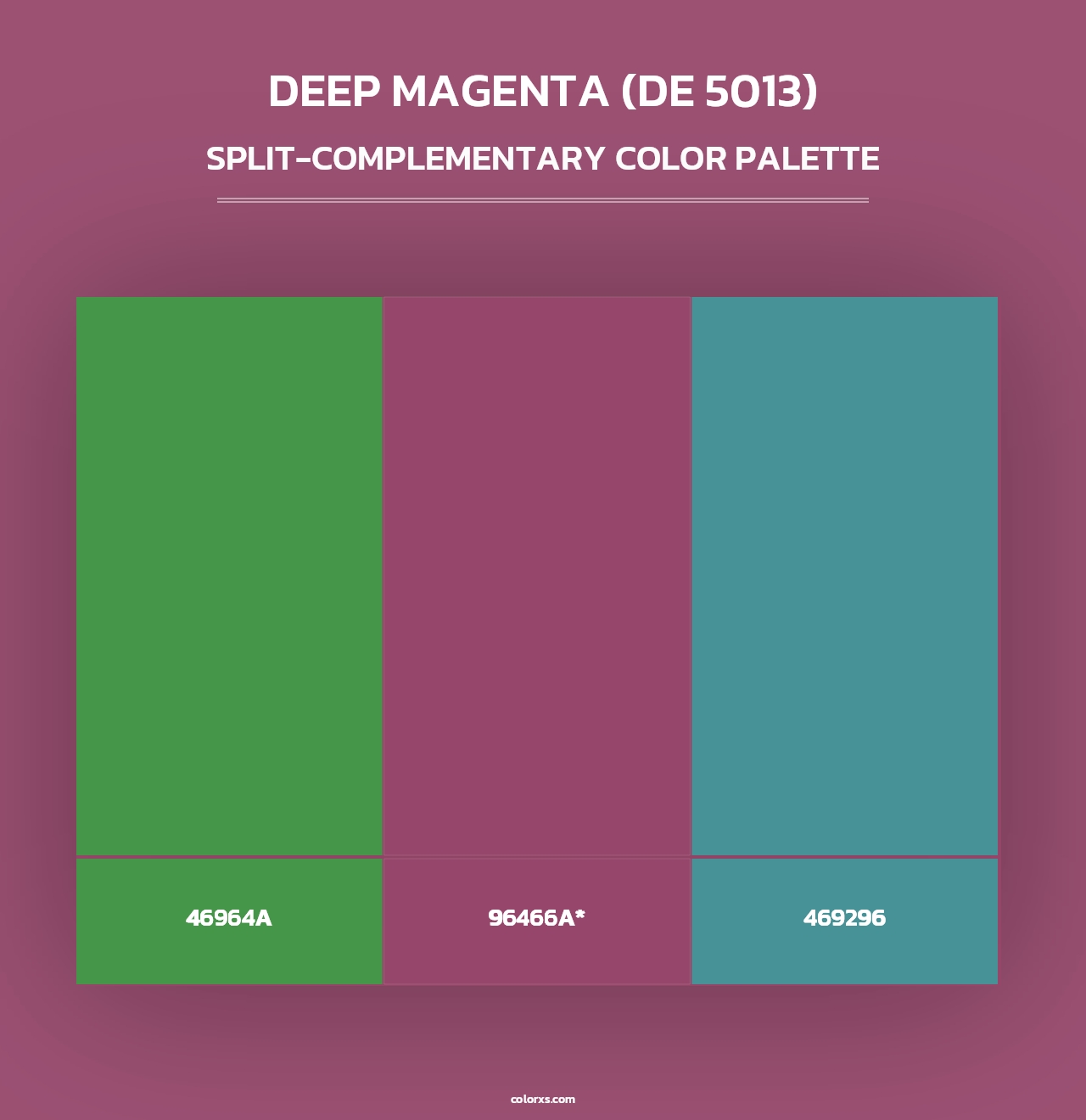 Deep Magenta (DE 5013) - Split-Complementary Color Palette