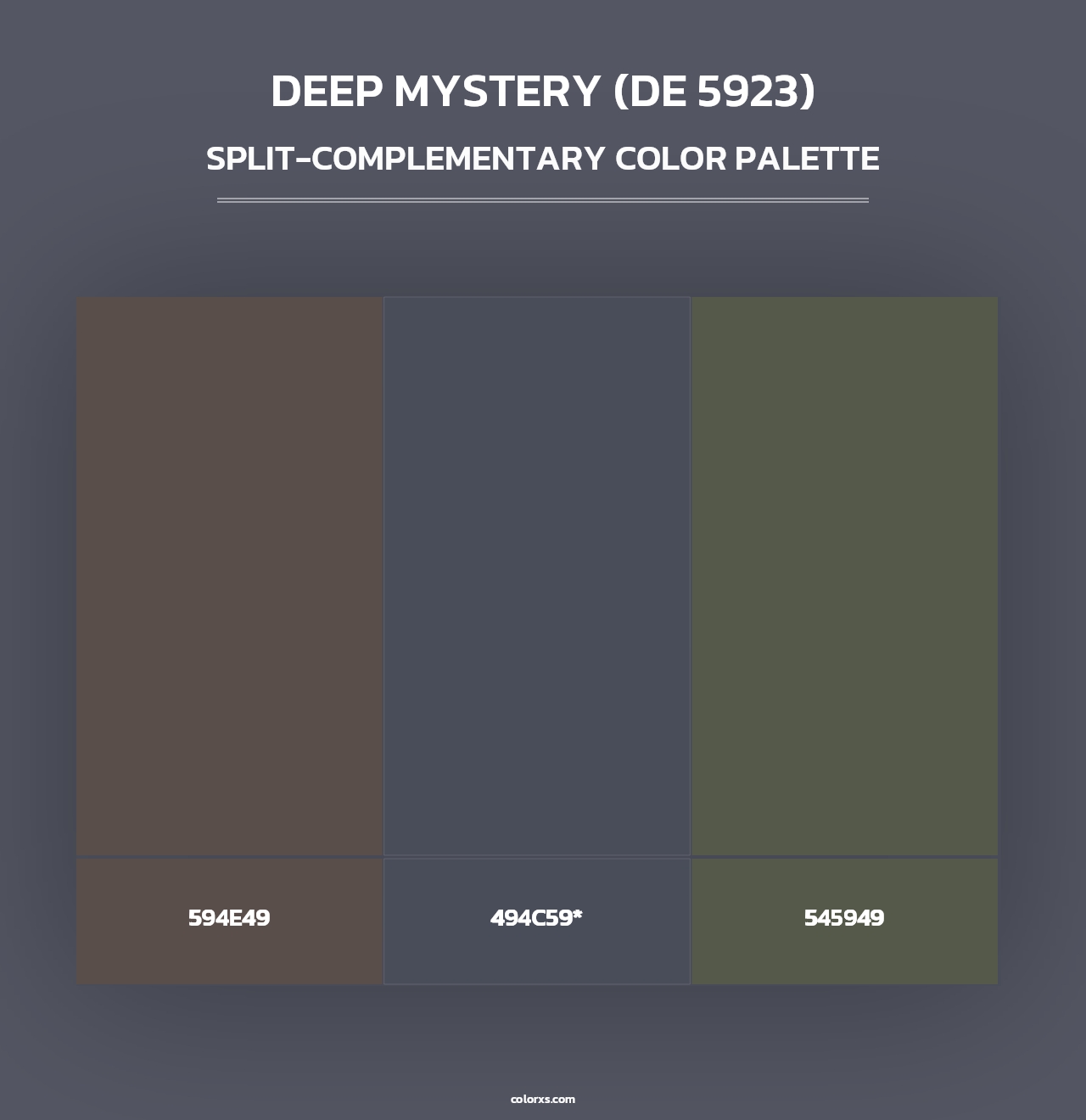 Deep Mystery (DE 5923) - Split-Complementary Color Palette