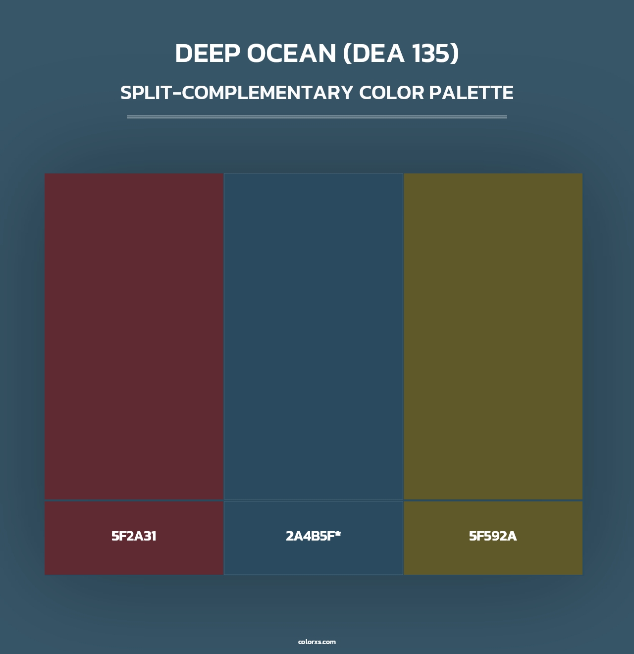 Deep Ocean (DEA 135) - Split-Complementary Color Palette