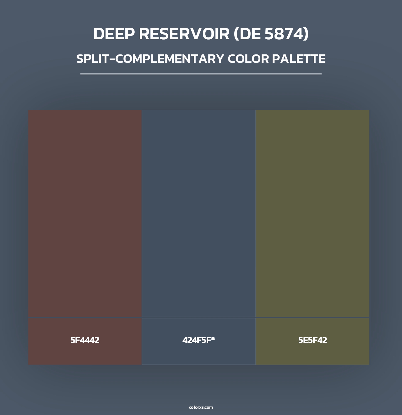 Deep Reservoir (DE 5874) - Split-Complementary Color Palette