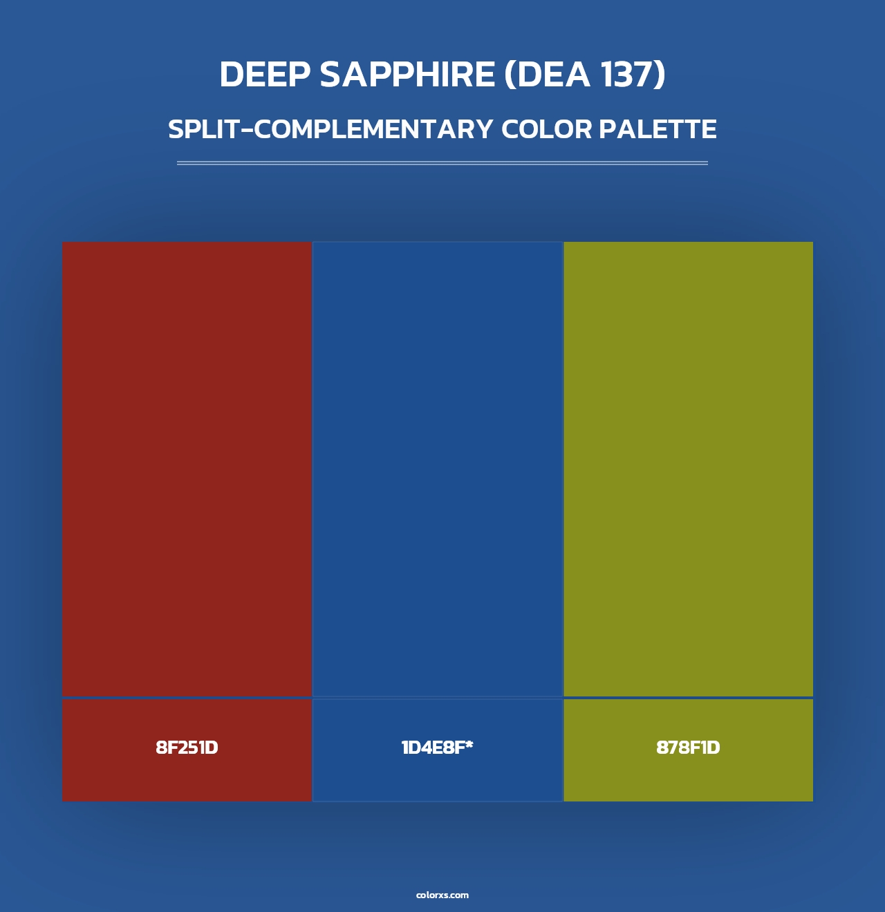Deep Sapphire (DEA 137) - Split-Complementary Color Palette