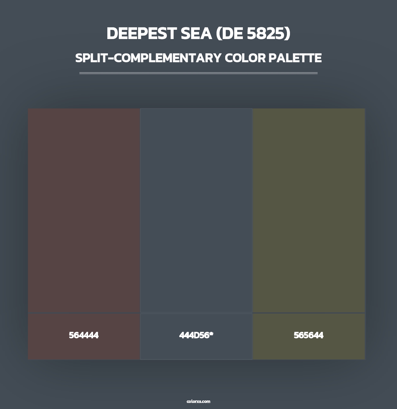 Deepest Sea (DE 5825) - Split-Complementary Color Palette