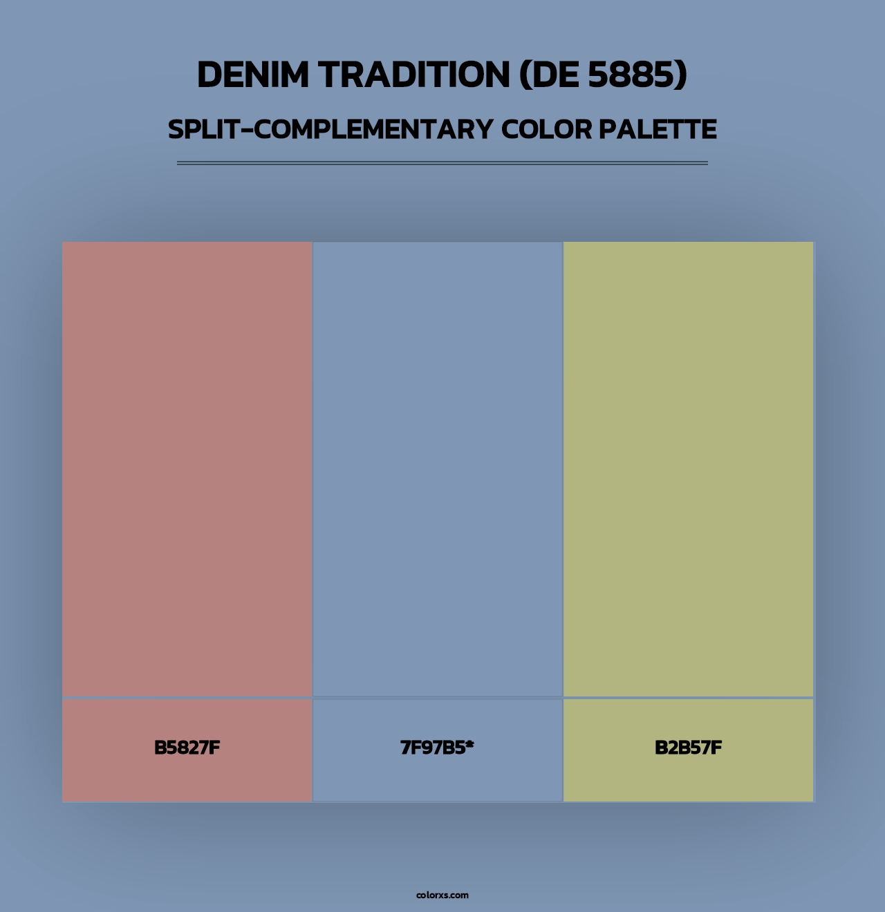 Denim Tradition (DE 5885) - Split-Complementary Color Palette