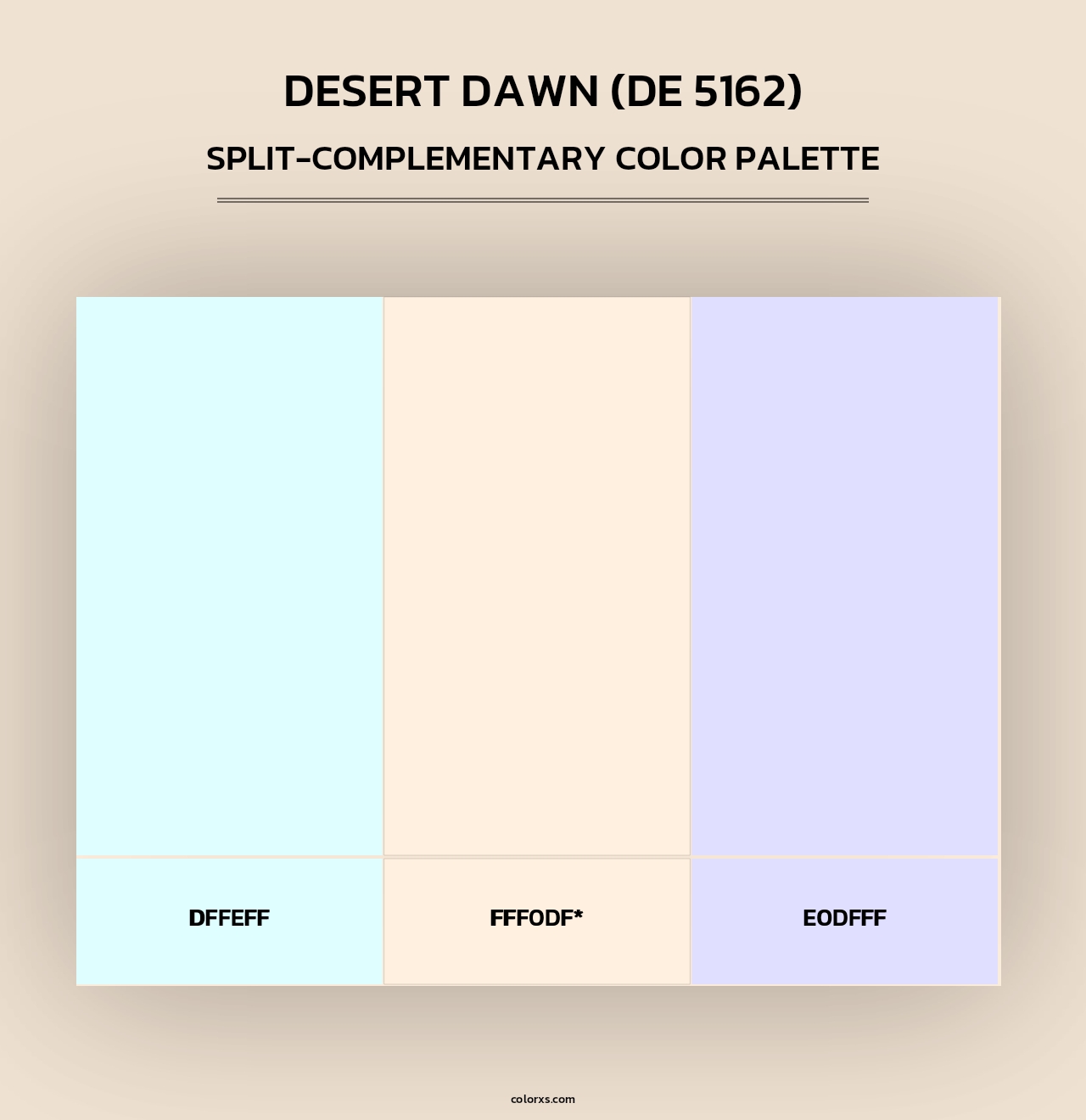 Desert Dawn (DE 5162) - Split-Complementary Color Palette