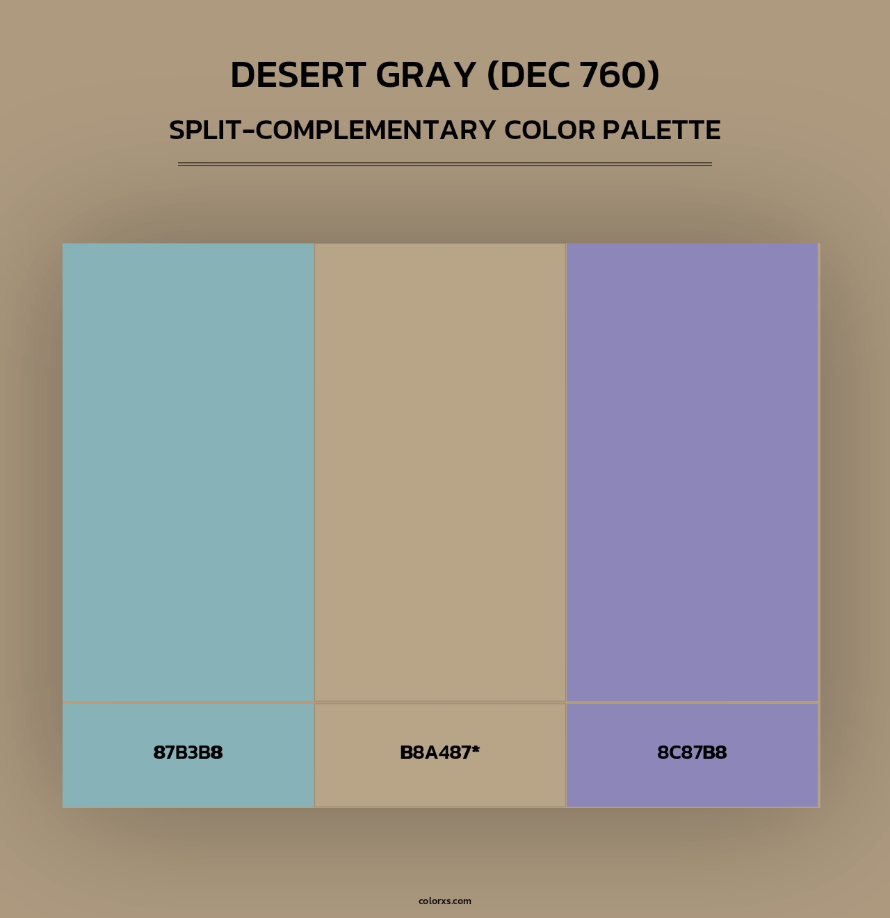 Desert Gray (DEC 760) - Split-Complementary Color Palette