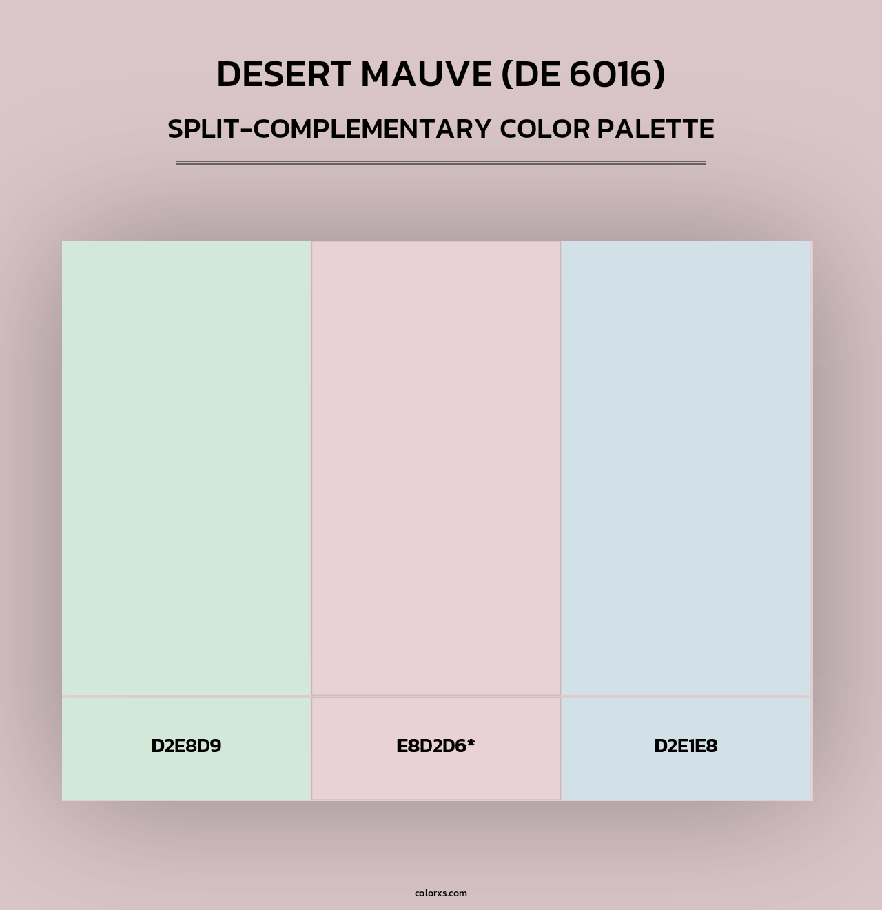 Desert Mauve (DE 6016) - Split-Complementary Color Palette