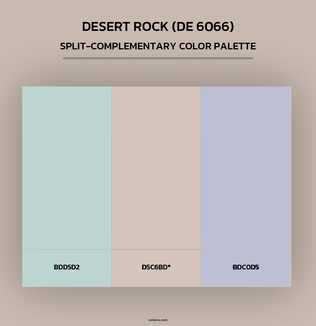 Desert Rock (DE 6066) - Split-Complementary Color Palette