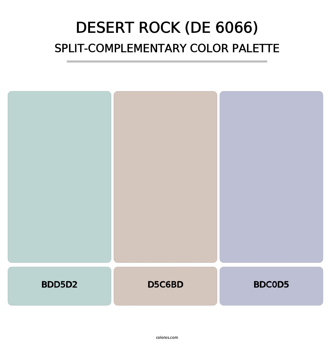 Desert Rock (DE 6066) - Split-Complementary Color Palette