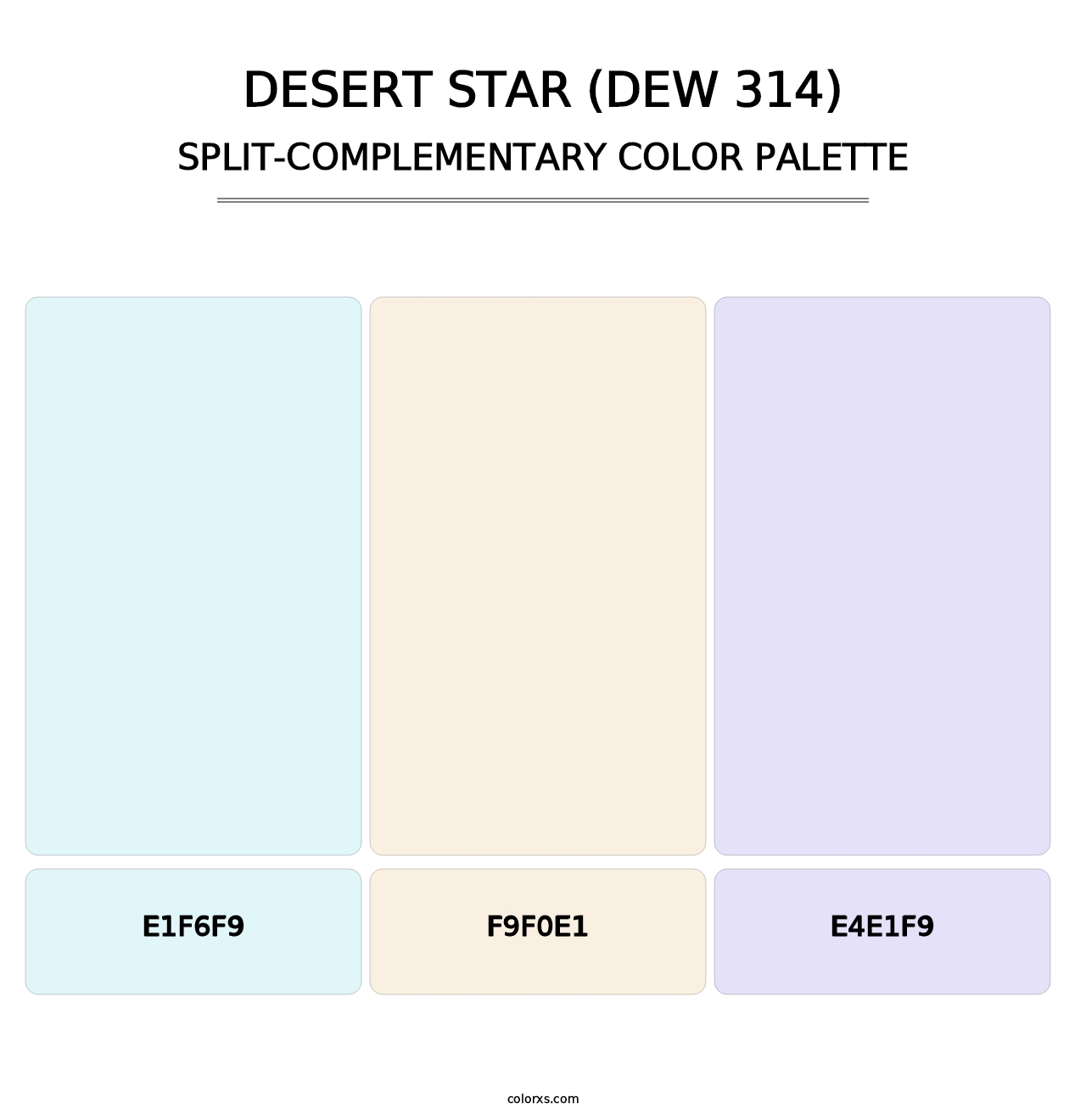 Desert Star (DEW 314) - Split-Complementary Color Palette