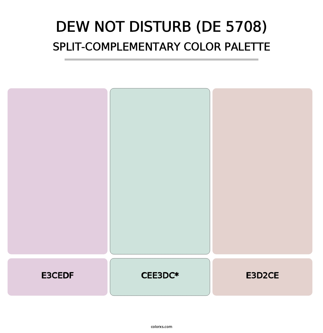 Dew Not Disturb (DE 5708) - Split-Complementary Color Palette
